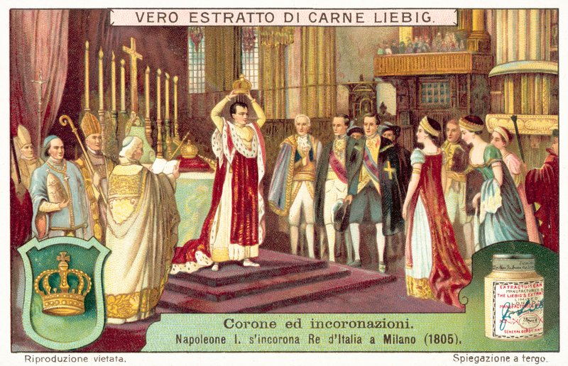 Napoleón Bonaparte coronándose a sí mismo Rey de Italia en Milán de European School