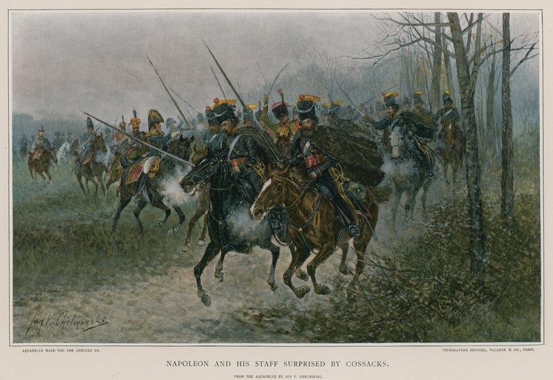 Napoleón y su estado mayor sorprendidos por cosacos de European School