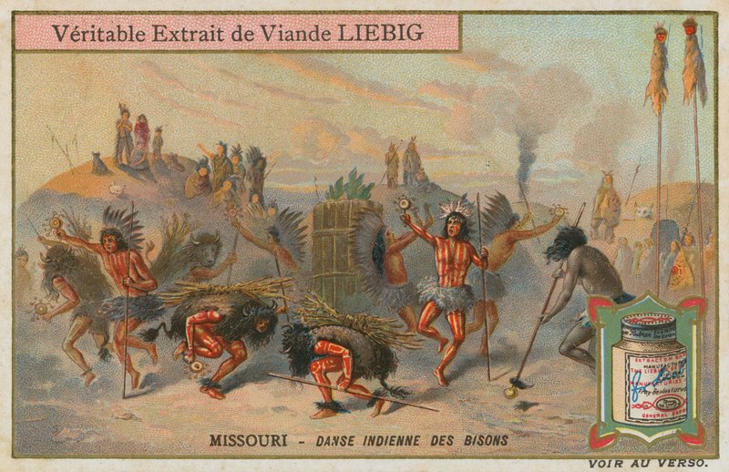 Danza del bisonte nativo americano en Missouri de European School