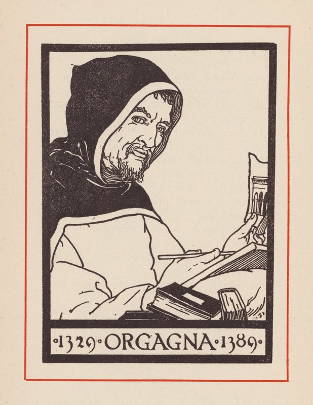 Orcagna, artista y arquitecto medieval italiano (litografía) de European School