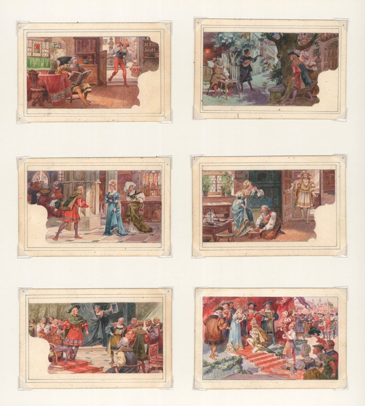 Obra original para un conjunto de tarjetas Liebig: Wagner, Die Meistersinger de European School