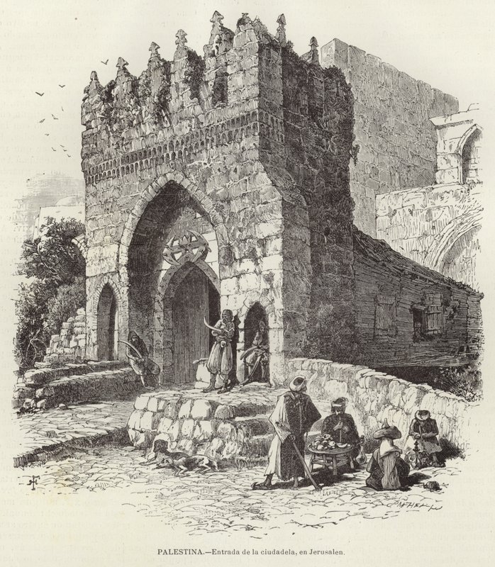 Palestina, Entrada de la ciudadela, en Jerusalén de European School