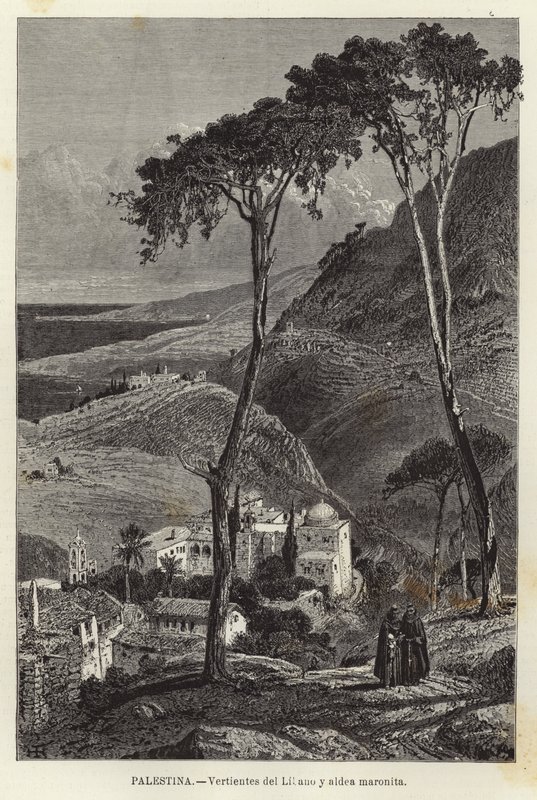 Palestina, Vertientes del Líbano y aldea maronita de European School
