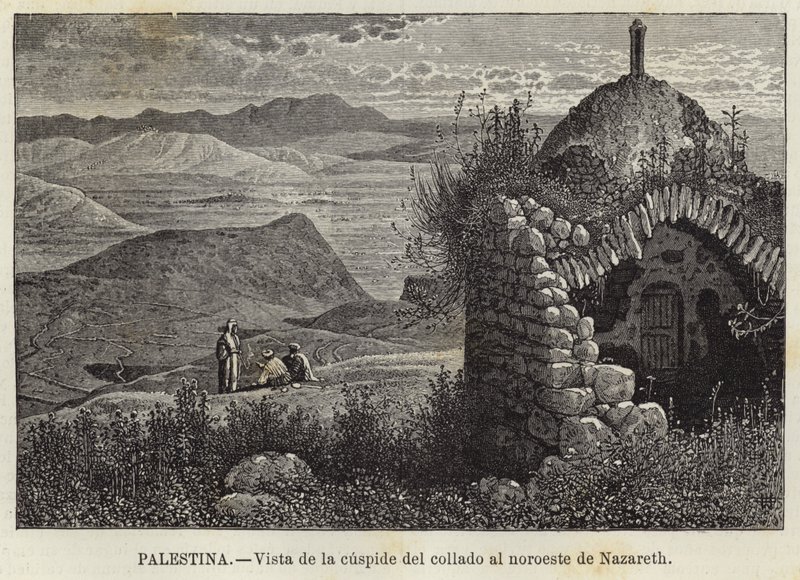 Palestina, Vista de la cúspide del collado al noroeste de Nazaret de European School