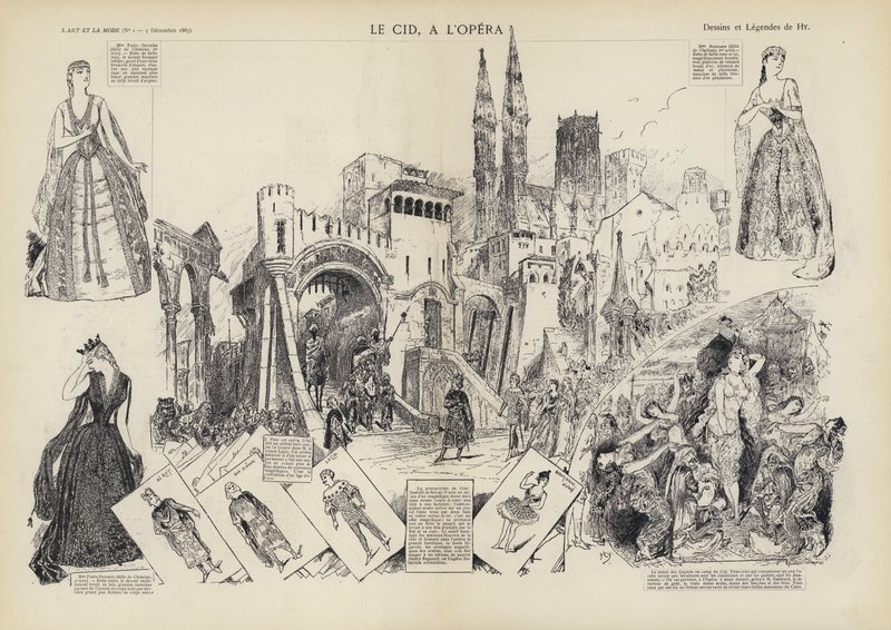 Representación de la ópera Le Cid de Jules Massenet en la Ópera de París de European School