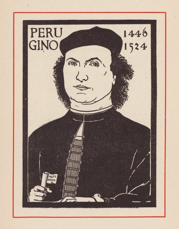 Pietro Perugino, artista italiano del Renacimiento (litografía) de European School