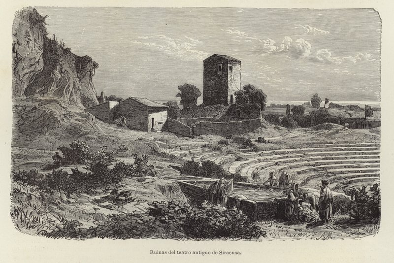 Ruinas del antiguo teatro en Siracusa de European School