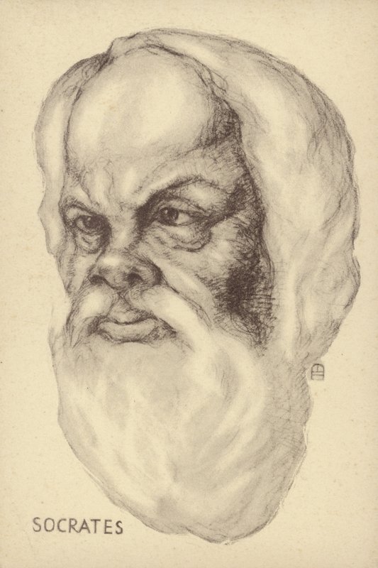 Sócrates (c469 a.C.-399 a.C.), filósofo de la Antigua Grecia (litografía) de European School