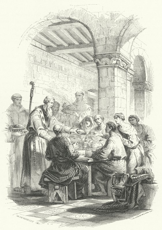 San Eligio sirviendo comida a los pobres de European School