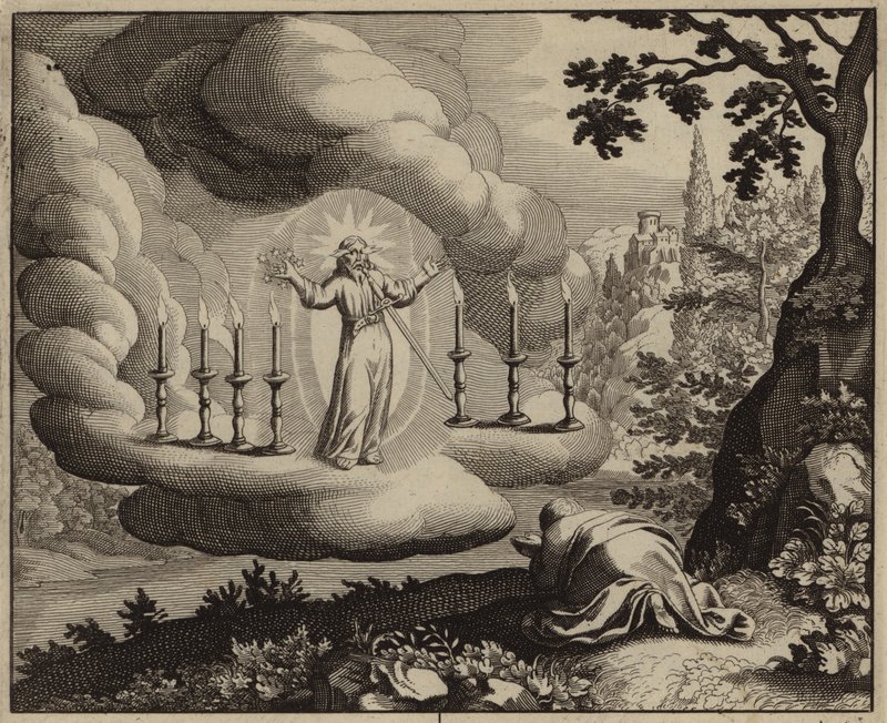 La visión de San Juan de Jesucristo (grabado) de European School