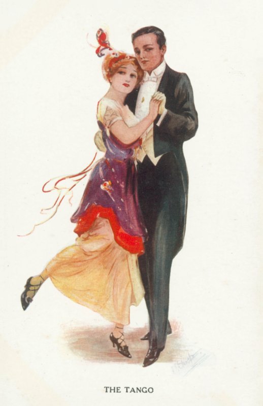 Tango (litografía en color) de European School
