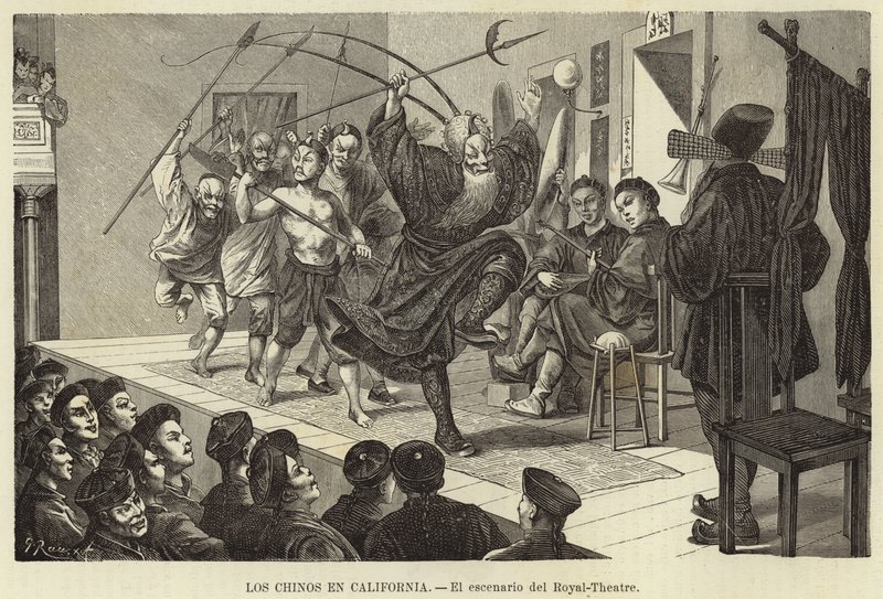 Los chinos en California - El escenario del Theatre Royal de European School