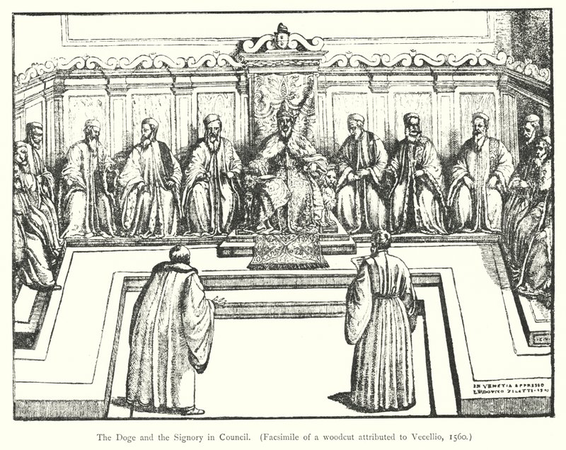 El Dogo y el Consejo de la Signoria (grabado) de European School