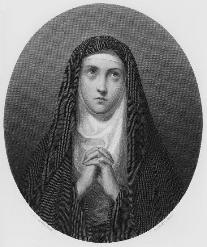La Monja, del cuadro de la Colección Real (grabado) de European School