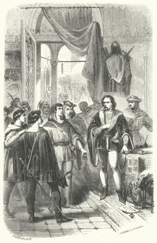 El pueblo de Gante pidiendo a Felipe van Artevelde que lidere su rebelión contra Luis II, conde de Flandes de European School