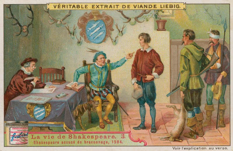 El joven Shakespeare acusado de caza furtiva, 1584 de European School