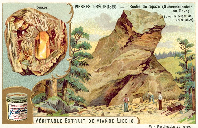 Roca de topacio en Schneckenstein, Sajonia de European School