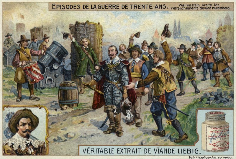 Wallenstein visitando las trincheras antes de Núremberg, 1632 de European School