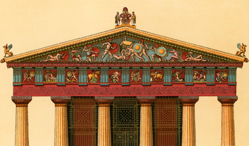 Fachada occidental del Templo de Atenea, en Egina de European School