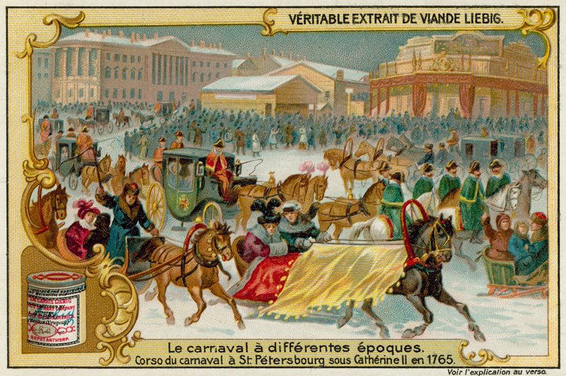 Carnaval de Invierno en San Petersburgo en 1765 de European School