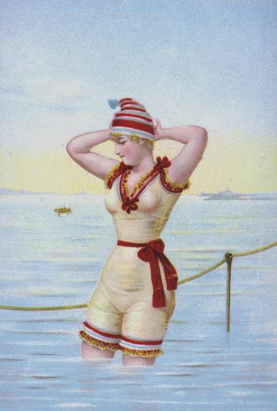 Mujer bañándose en el mar de European School