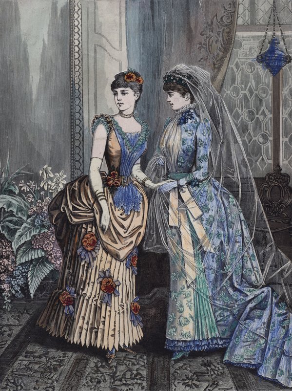 Moda femenina, finales del siglo XIX de European School