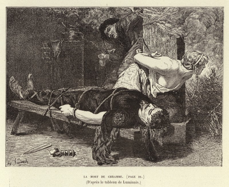 La muerte de Chram, hijo de Clotario I, rey de los francos, 561 de Evariste Vital Luminais
