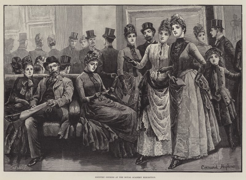 Primos del campo en la exposición de la Royal Academy de Everard Hopkins