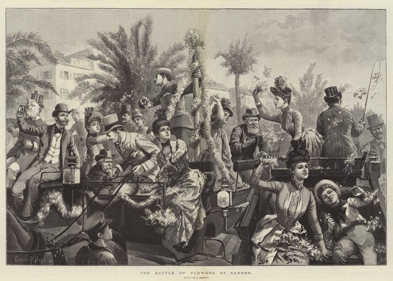 La Batalla de las Flores en Cannes de Everard Hopkins