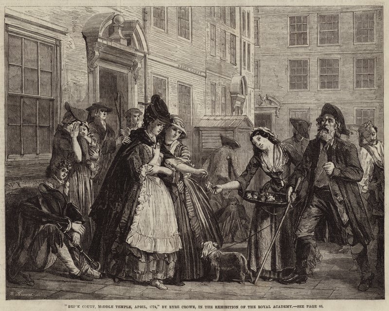 Brick Court, Middle Temple, abril de 1774 de Eyre Crowe
