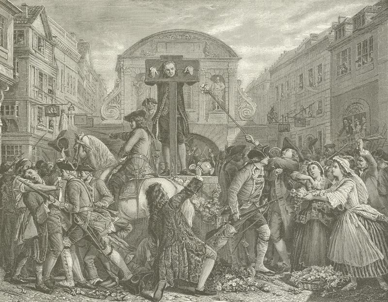 Daniel Defoe en la picota, 1703 de Eyre Crowe