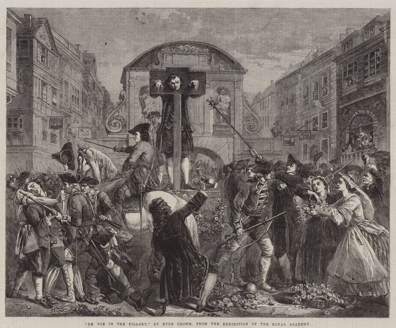 De Foe en la picota, de la Exposición de la Real Academia de Eyre Crowe