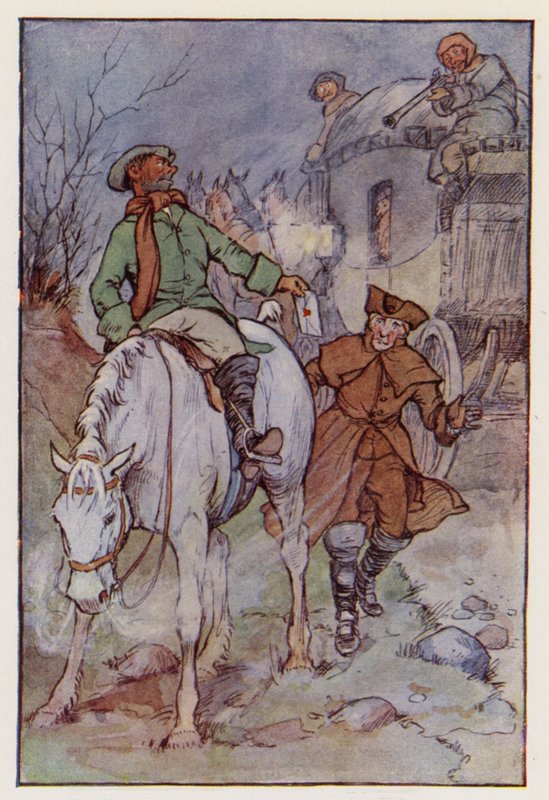 Ilustración de Historia de dos ciudades de Charles Dickens (litografía en color) de F. M. B. Blaikie
