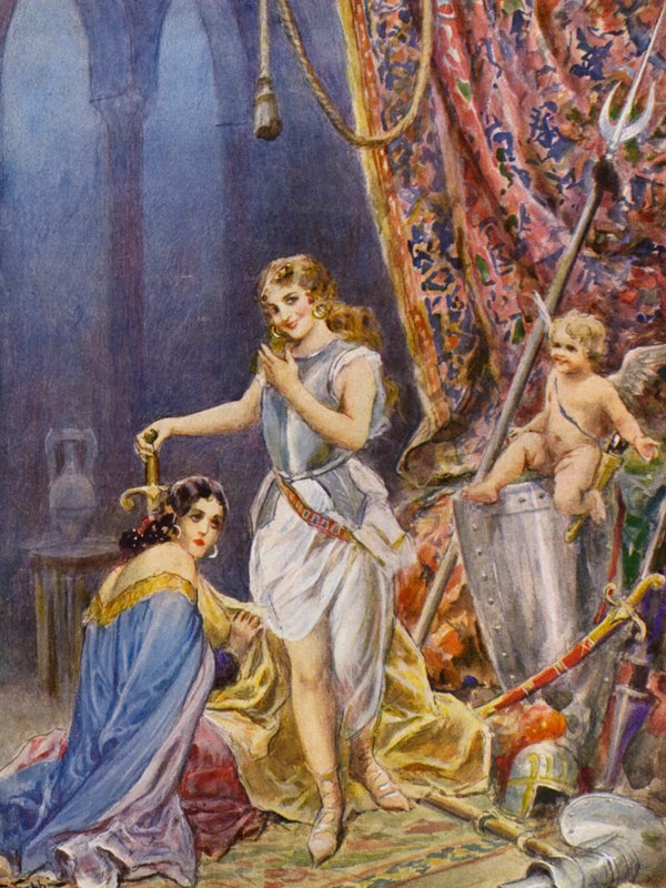 La Gerusalemme Liberata de Torquato Tasso: Canto VI, estrofa 92 (litografía en color) de Fabio Fabbi