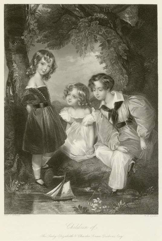 Niños de la Señora Elizabeth y Charles Scrase Dickens de Fanny Corbaux