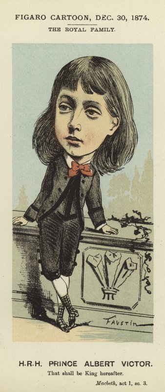 Caricatura del Príncipe Alberto Víctor de Faustin