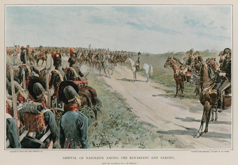 Llegada de Napoleón entre los bávaros y sajones de Felicien baron de Myrbach Rheinfeld