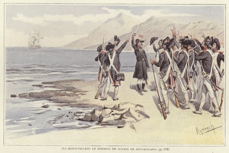 Soldados renovando su juramento de morir republicanos de Felicien baron de Myrbach Rheinfeld