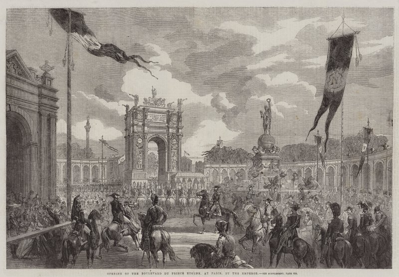 Inauguración del Boulevard del Príncipe Eugenio, en París, por el Emperador de Felix Thorigny