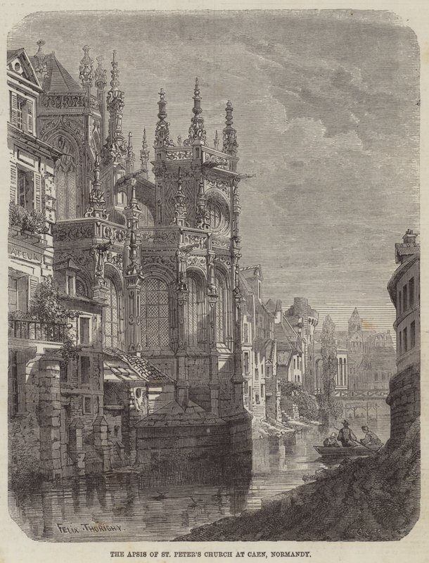 El ábside de la iglesia de San Pedro en Caen, Normandía de Felix Thorigny