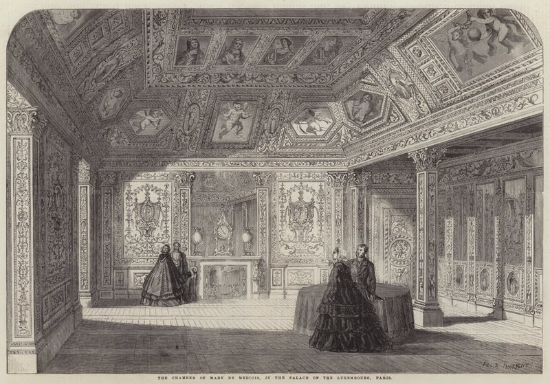 La cámara de María de Médicis, en el Palacio de Luxemburgo, París de Felix Thorigny