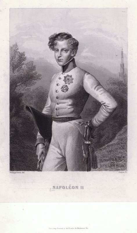 Napoleón Francisco José Carlos Bonaparte, hijo del Emperador Napoleón I de Francia (grabado) de Felix (after) Philippoteaux