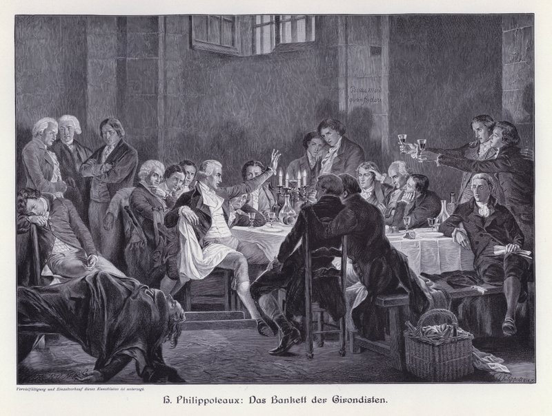 El Banquete de los Girondinos de Felix (after) Philippoteaux