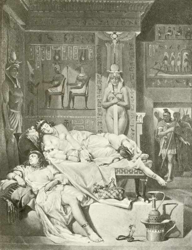 Antony y Cleopatra. Acto V, Escena II (grabado) de Felix Octavius Carr Darley