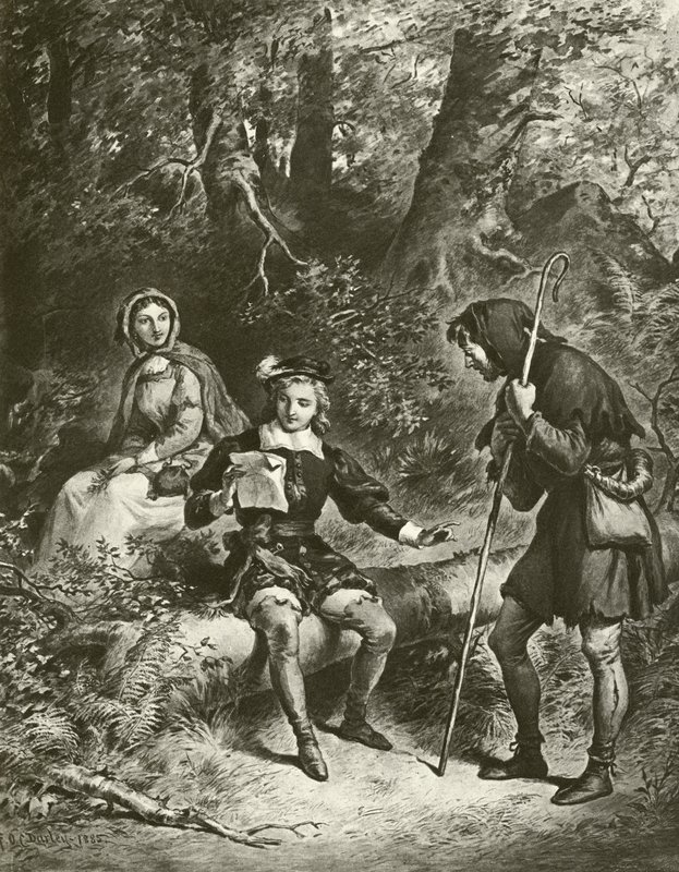 Como gustéis. Acto IV-Escena III de Felix Octavius Carr Darley