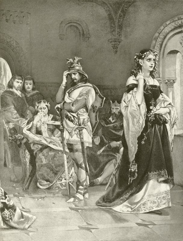Hamlet. Acto IV, Escena V (grabado) de Felix Octavius Carr Darley