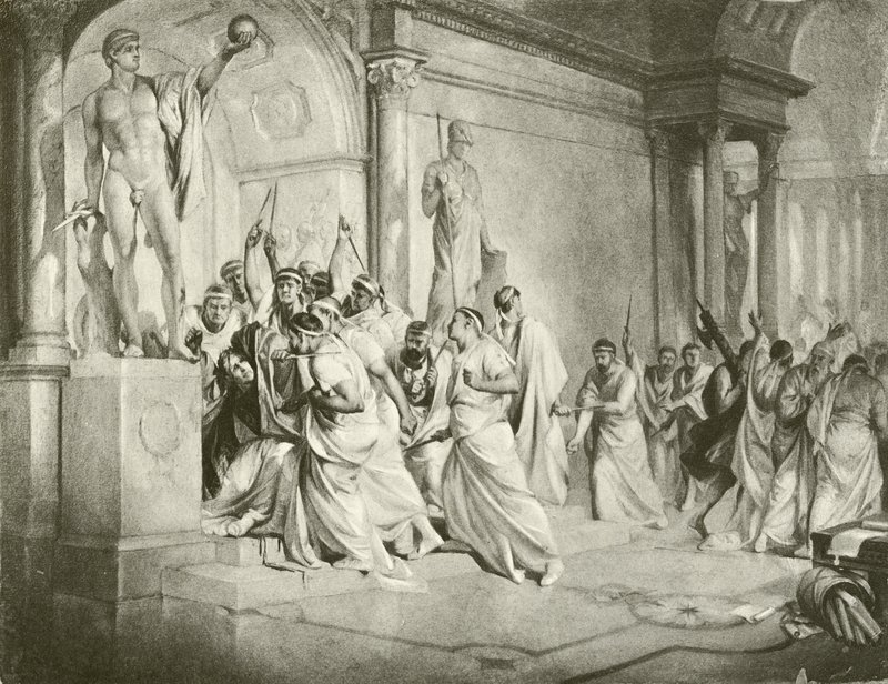 Julio César. Acto III-Escena I de Felix Octavius Carr Darley