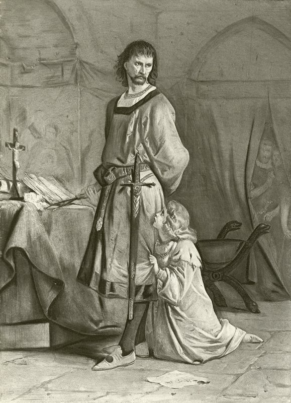 Rey Juan. Acto IV, Escena I (grabado) de Felix Octavius Carr Darley