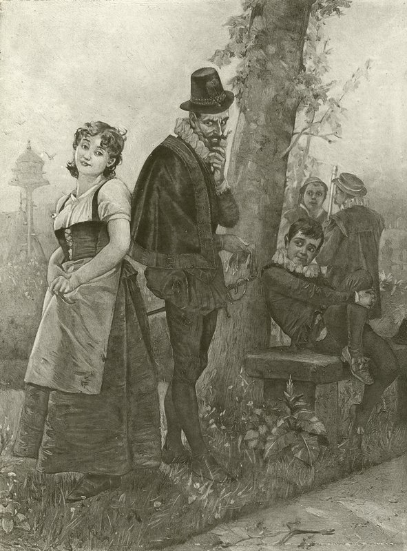 Trabajos de amor perdidos. Acto I, Escena II (gravura) de Felix Octavius Carr Darley