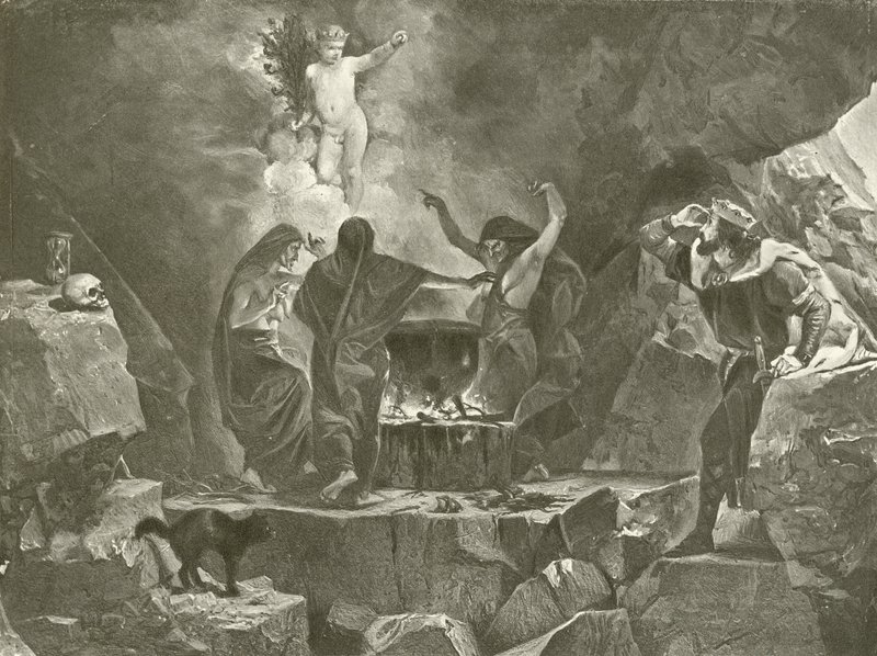 Macbeth. Acto IV, Escena I de Felix Octavius Carr Darley